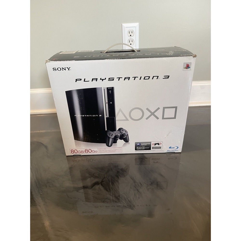 Sony PlayStation 3 80GB Console  Controller Cables Original Box Booklets READ